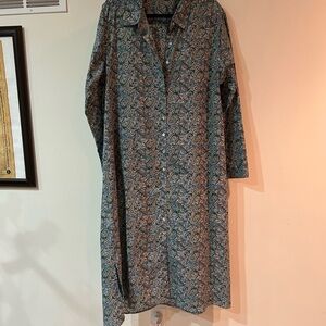 Natural Life Blue Floral Long Sleeve Dress